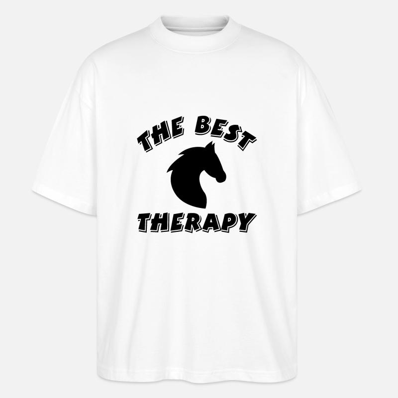 Pferd - Stanley/Stella Oversized Unisex Bio T-Shirt Blaster 2.0 - Weiß