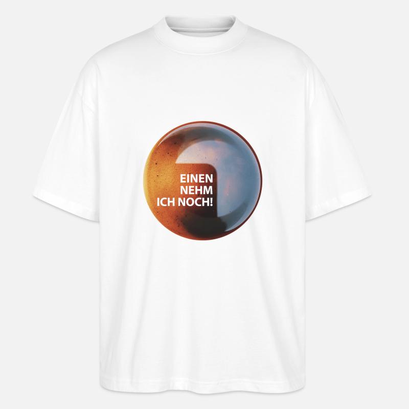 Kaffee "Einen nehm ich noch" - Stanley/Stella Oversized Unisex Bio T-Shirt Blaster 2.0 - Weiß