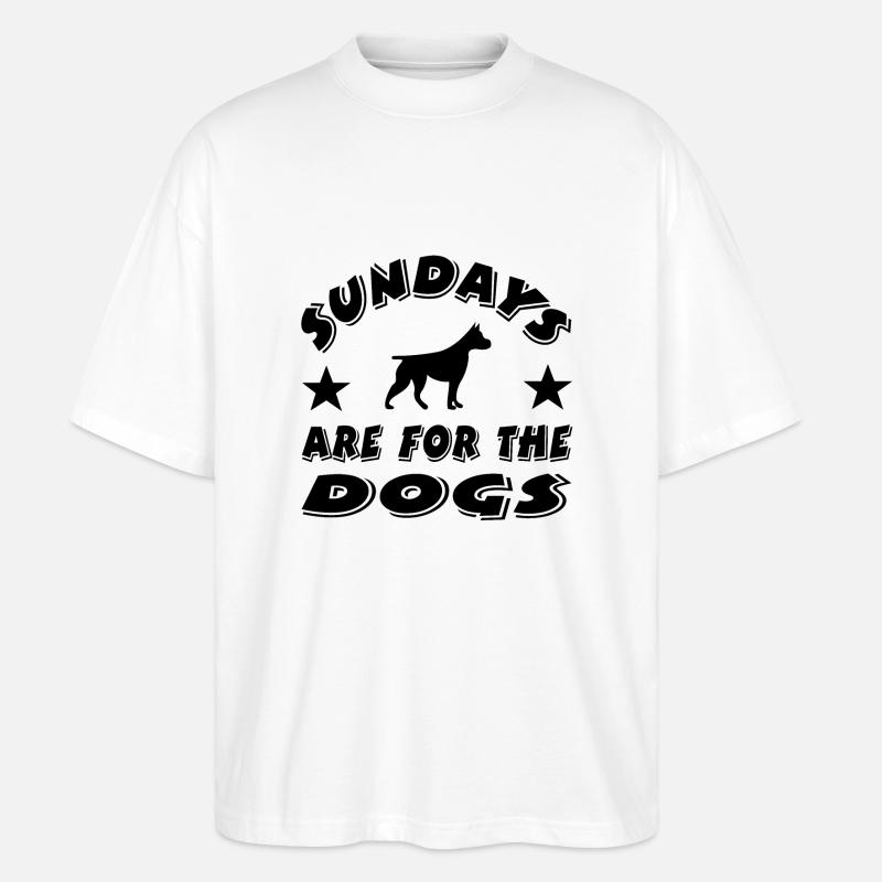 Hunde - Stanley/Stella Oversized Unisex Bio T-Shirt Blaster 2.0 - Weiß