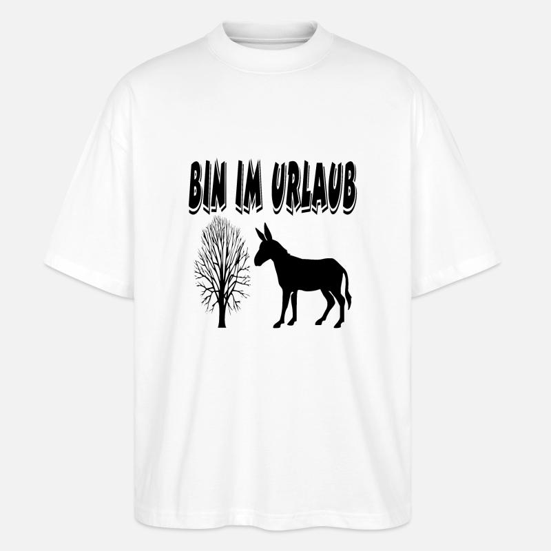 Esel - Stanley/Stella Oversized Unisex Bio T-Shirt Blaster 2.0 - Weiß