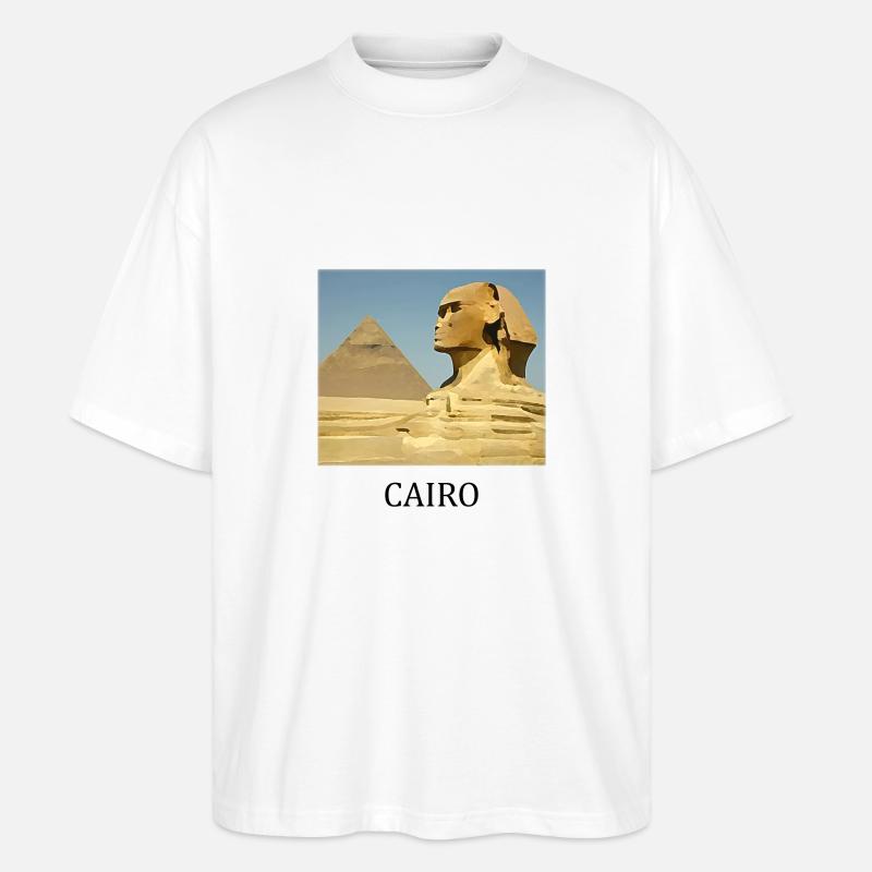 Pyramiden von Gizeh - Stanley/Stella Oversized Unisex Bio T-Shirt Blaster 2.0 - Weiß