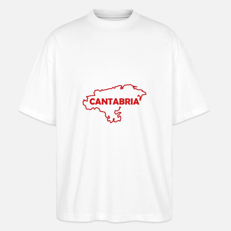 Carte de Cantabrie - T-shirt bio Blaster 2.0 coupe oversize Stanley/Stella Unisexe - blanc