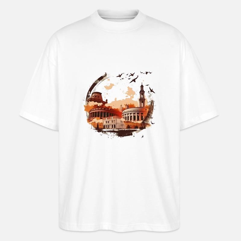 Rom hat eine lange Geschichte - Stanley/Stella Oversized Unisex Bio T-Shirt Blaster 2.0 - Weiß