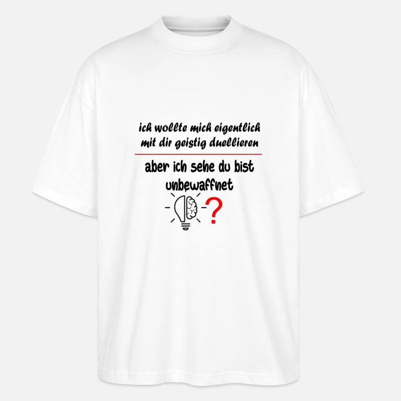 Duellieren Brain - Stanley/Stella Oversized Unisex Bio T-Shirt Blaster 2.0 - Weiß