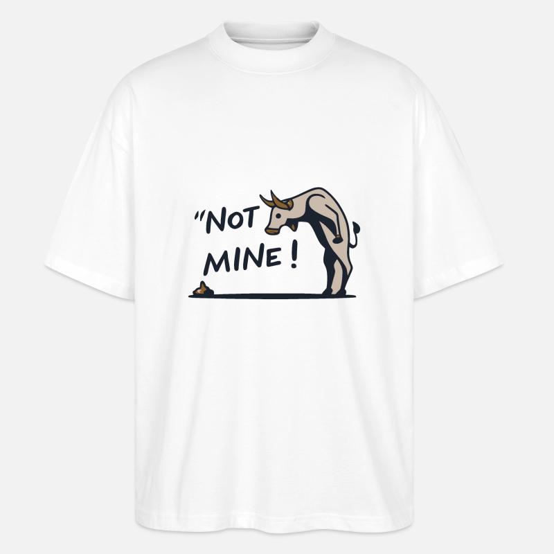 Not Mine! - Stanley/Stella Oversized Unisex Bio T-Shirt Blaster 2.0 - Weiß