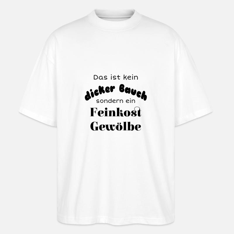 Das ist kein dicker Bauch - Stanley/Stella Oversized Unisex Bio T-Shirt Blaster 2.0 - Weiß