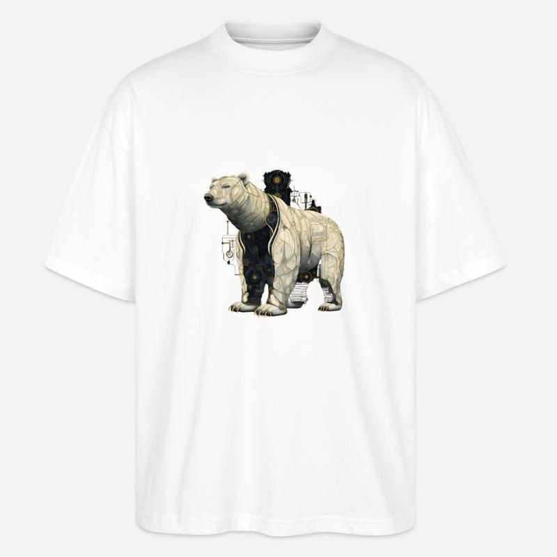 Steampunkt in der Kälte - Stanley/Stella Oversized Unisex Bio T-Shirt Blaster 2.0 - Weiß