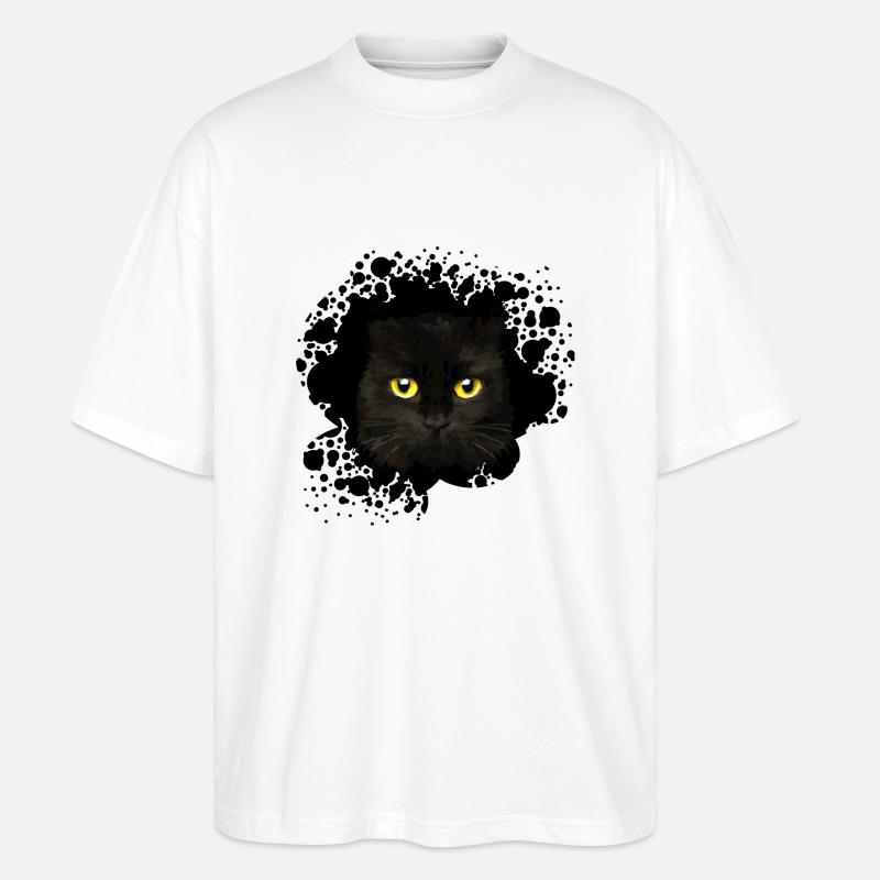 Katze - Stanley/Stella Oversized Unisex Bio T-Shirt Blaster 2.0 - Weiß