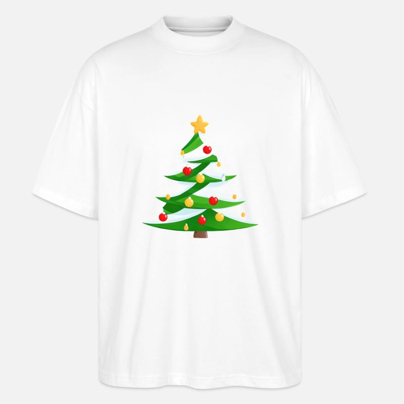 Weihnachten Geschenk Weihnachtsbaum Tannenbaum - Stanley/Stella Oversized Unisex Bio T-Shirt Blaster 2.0 - Weiß