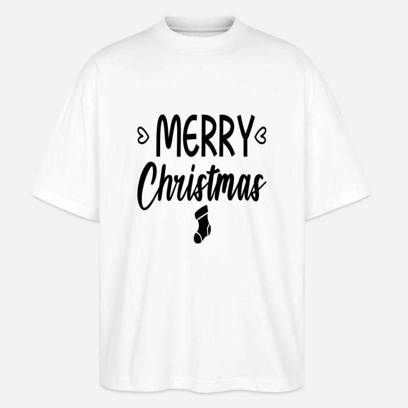 Merry Christmas - Stanley/Stella Oversized Unisex Bio T-Shirt Blaster 2.0 - Weiß