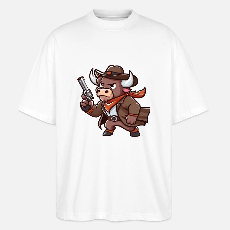 büffel - Stanley/Stella Oversized Unisex Bio T-Shirt Blaster 2.0 - Weiß