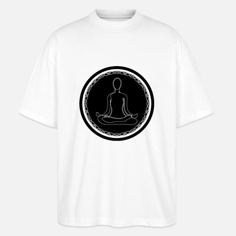 Yoga Pose - Stanley/Stella Oversized Unisex Bio T-Shirt Blaster 2.0 - Weiß