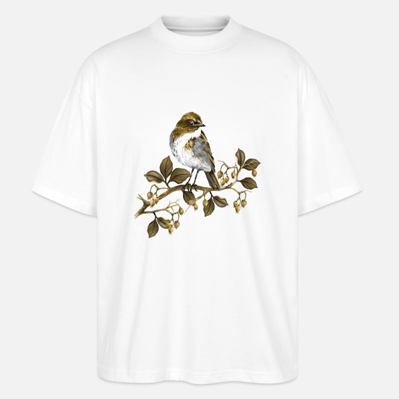 Vogel - Stanley/Stella Oversized Unisex Bio T-Shirt Blaster 2.0 - Weiß