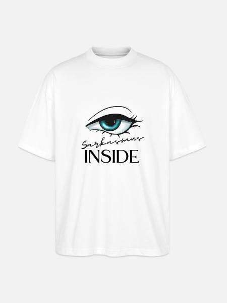 Sarkasmus inside - Stanley/Stella Oversized Unisex Bio T-Shirt Blaster 2.0 - Weiß