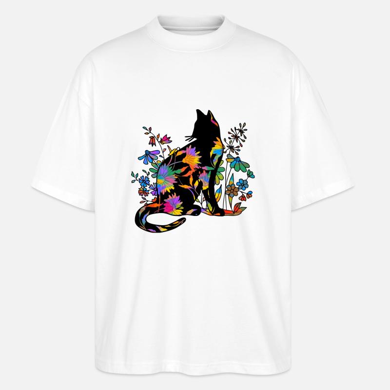 Cat - Stanley/Stella Oversized Unisex Organic T-shirt Blaster 2.0 - white