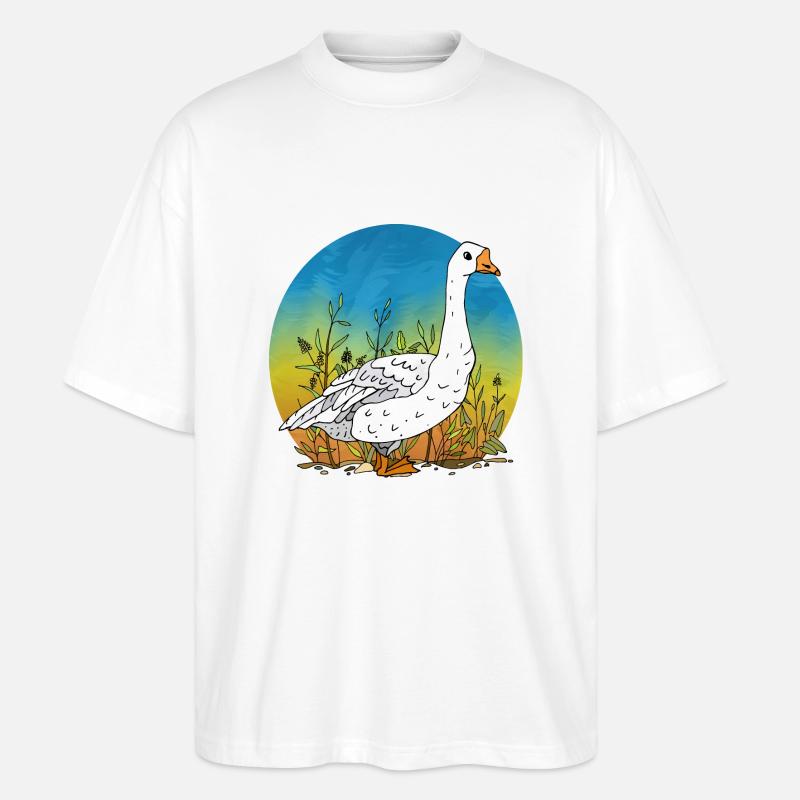 Gans - Stanley/Stella Oversized Unisex Bio T-Shirt Blaster 2.0 - Weiß