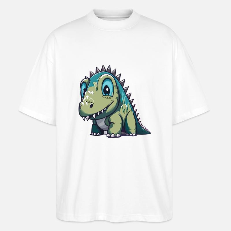 Freundlicher Dino - Stanley/Stella Oversized Unisex Bio T-Shirt Blaster 2.0 - Weiß