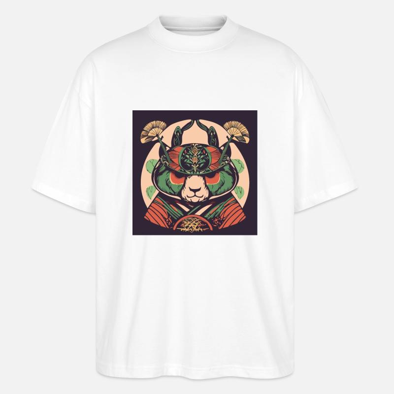 Ziegen Samurai - Stanley/Stella Oversized Unisex Bio T-Shirt Blaster 2.0 - Weiß