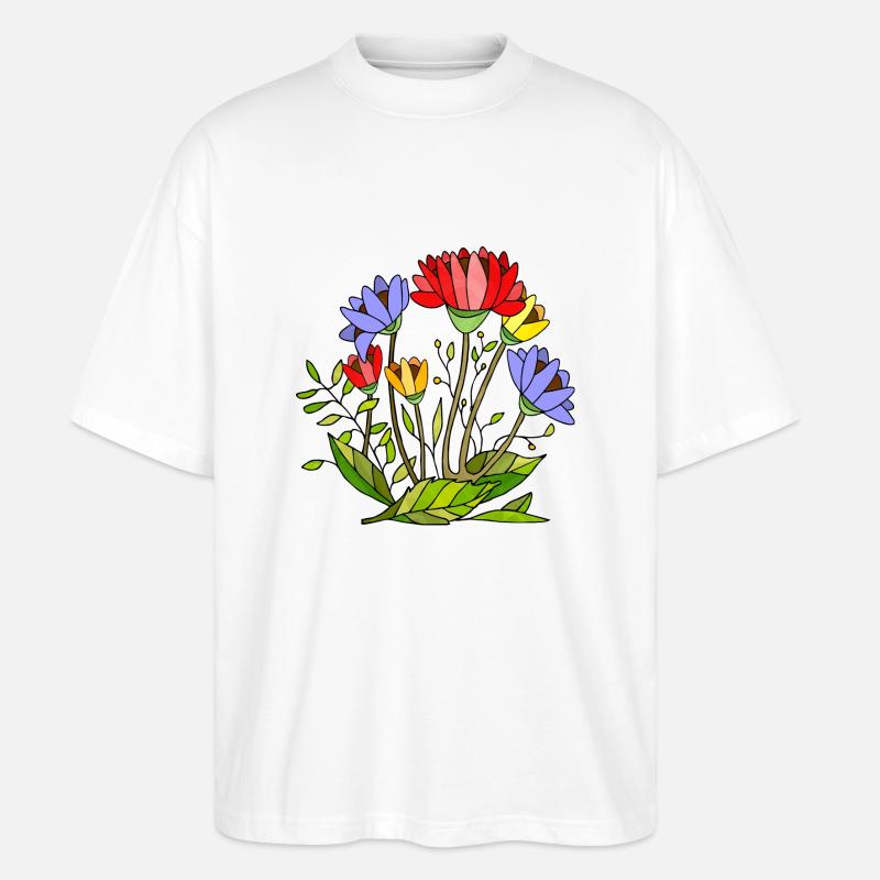Fleur - T-shirt bio Blaster 2.0 coupe oversize Stanley/Stella Unisexe - blanc