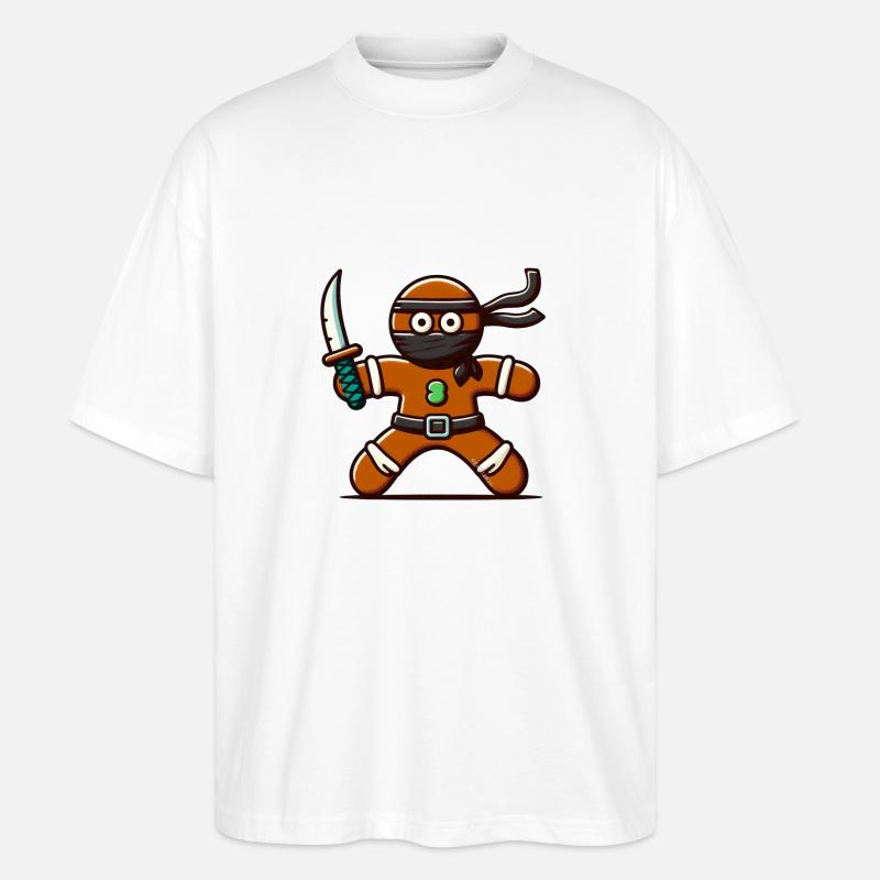 Ninjabread Mann - Stanley/Stella Oversized Unisex Bio T-Shirt Blaster 2.0 - Weiß
