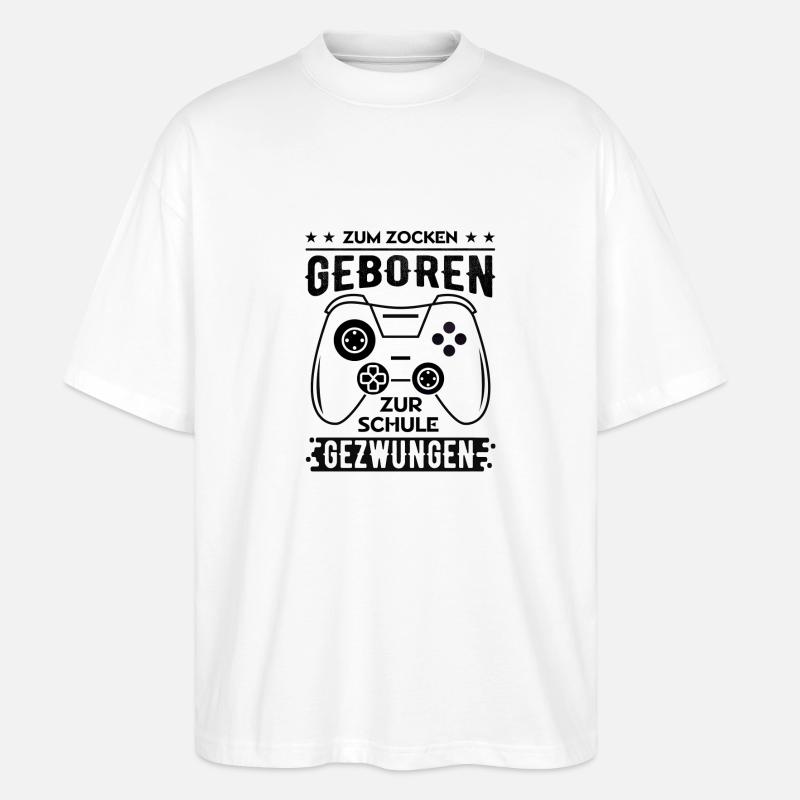 Zocken 3 - Stanley/Stella Oversized Unisex Bio T-Shirt Blaster 2.0 - Weiß