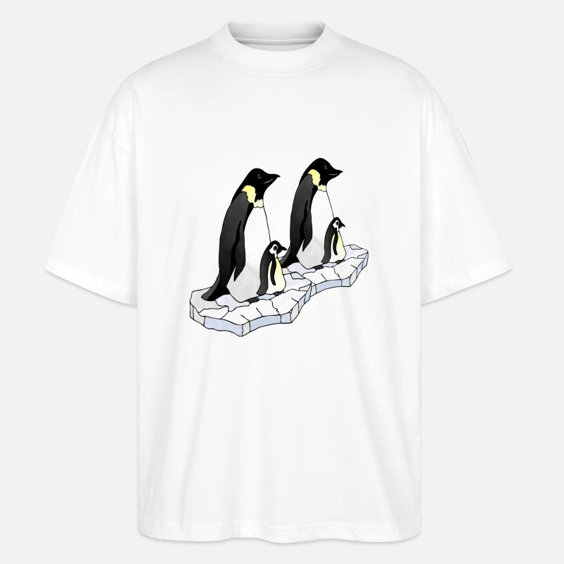 Pinguine - Stanley/Stella Oversized Unisex Bio T-Shirt Blaster 2.0 - Weiß