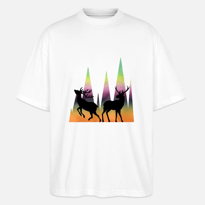 Hirsch - Stanley/Stella Oversized Unisex Bio T-Shirt Blaster 2.0 - Weiß