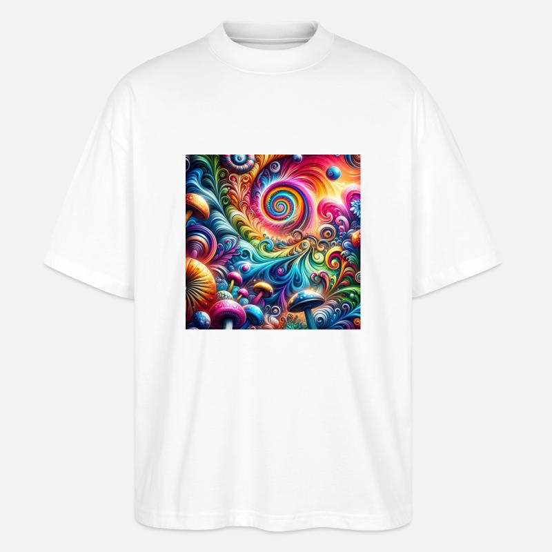 Psychedelic Art - Stanley/Stella Oversized Unisex Bio T-Shirt Blaster 2.0 - Weiß