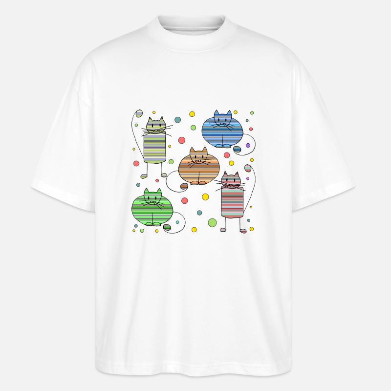 Chats - T-shirt bio Blaster 2.0 coupe oversize Stanley/Stella Unisexe - blanc