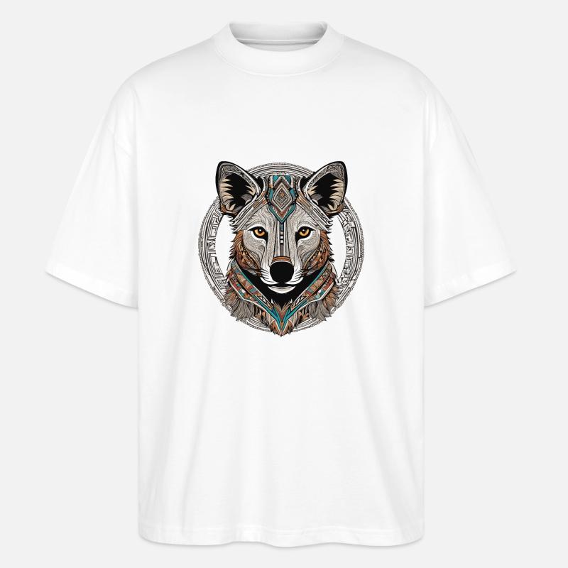 Hyäne - Stanley/Stella Oversized Unisex Bio T-Shirt Blaster 2.0 - Weiß