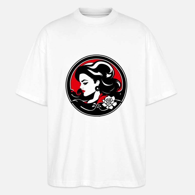 Rockabilly - Stanley/Stella Oversized Unisex Bio T-Shirt Blaster 2.0 - Weiß