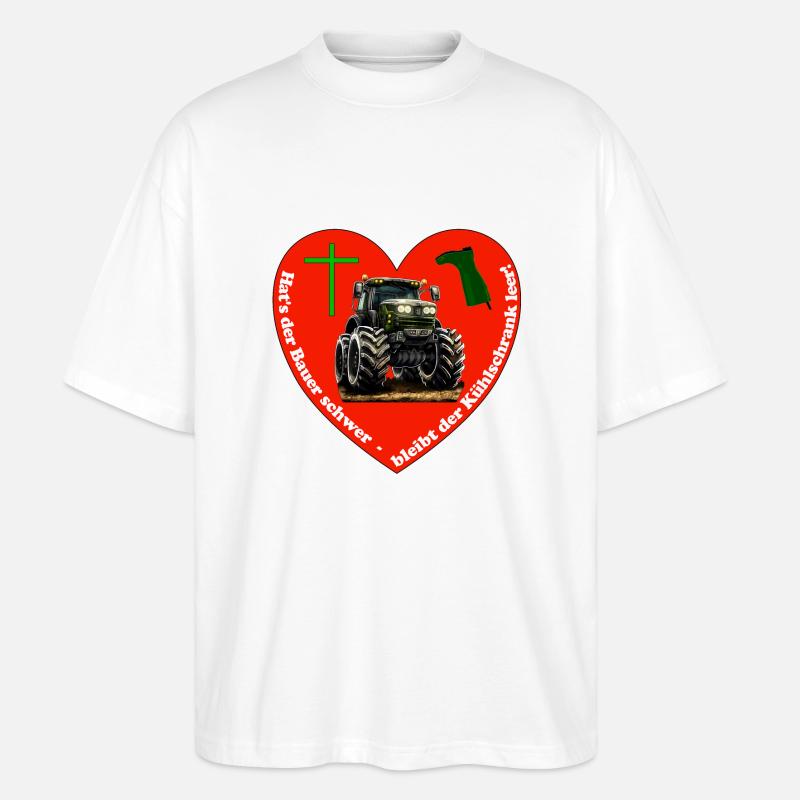 Die Bauern protestieren - Stanley/Stella Oversized Unisex Bio T-Shirt Blaster 2.0 - Weiß