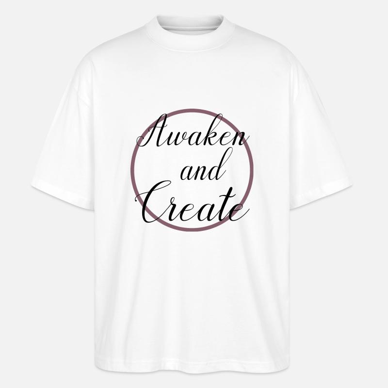 futuristic education enlightenment mindfulness - Stanley/Stella Oversized Unisex Bio T-Shirt Blaster 2.0 - Weiß