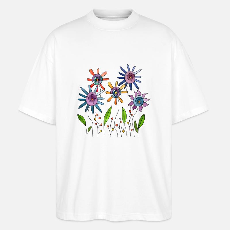 Fleur - T-shirt bio Blaster 2.0 coupe oversize Stanley/Stella Unisexe - blanc