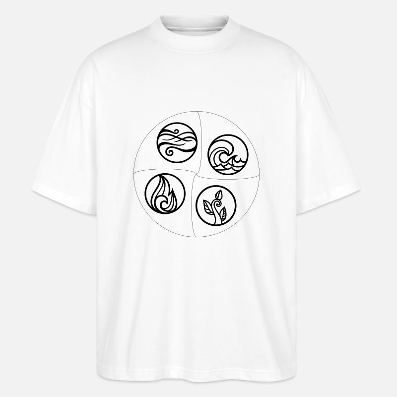 4 Elemente - Stanley/Stella Oversized Unisex Bio T-Shirt Blaster 2.0 - Weiß