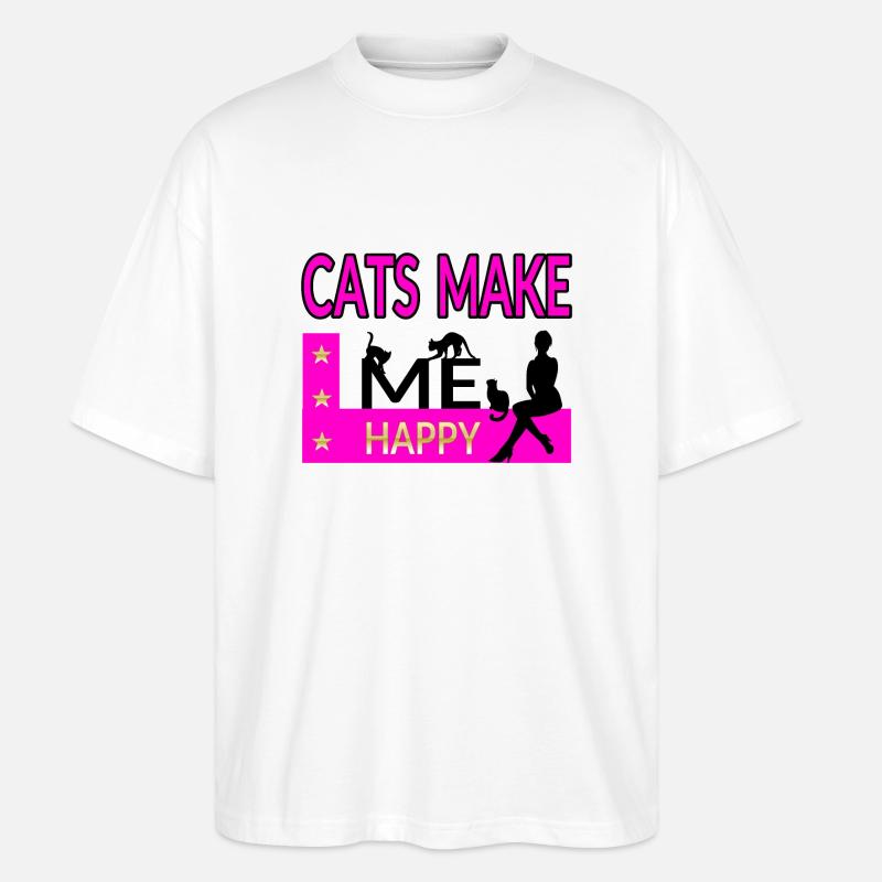 Chat - T-shirt bio Blaster 2.0 coupe oversize Stanley/Stella Unisexe - blanc