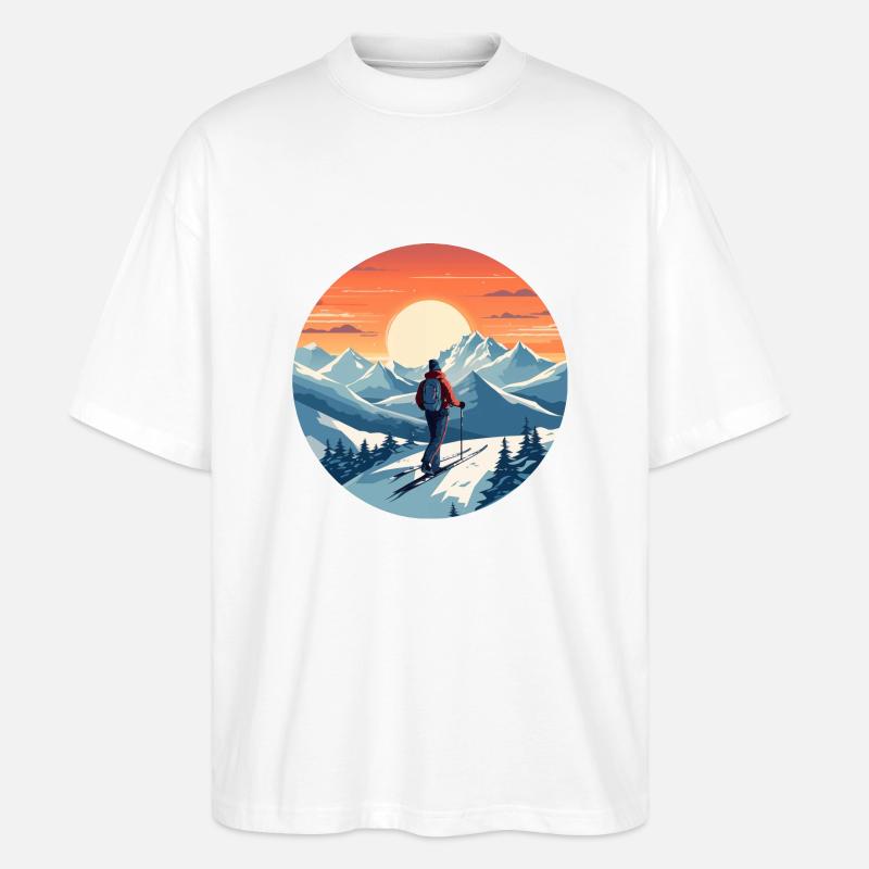 Winterwunderland - Stanley/Stella Oversized Unisex Bio T-Shirt Blaster 2.0 - Weiß
