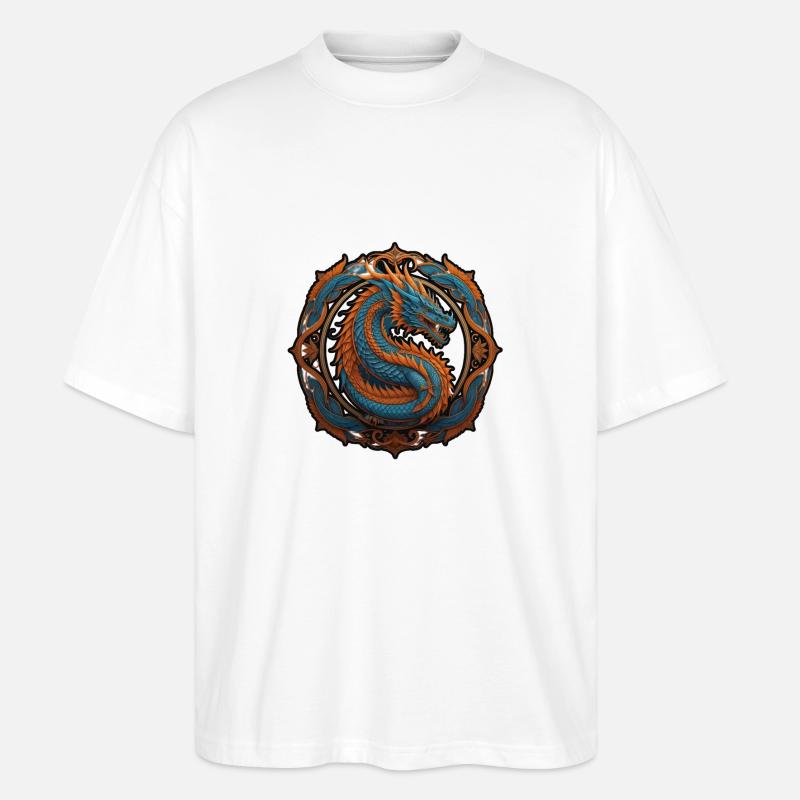 Be strong as a dragon - Stanley/Stella Oversized Unisex Organic T-shirt Blaster 2.0 - white