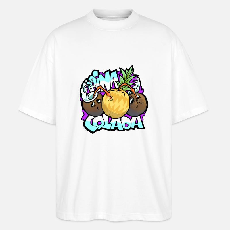 Pina Colada - Stanley/Stella Oversized Unisex Bio T-Shirt Blaster 2.0 - Weiß