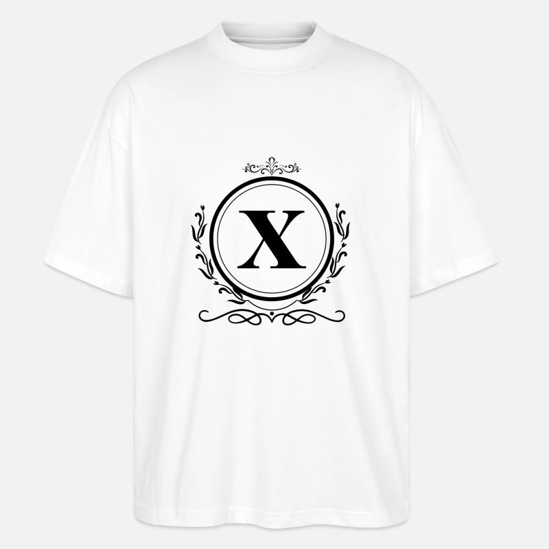 Buchstabe x Dekoration - Stanley/Stella Oversized Unisex Bio T-Shirt Blaster 2.0 - Weiß