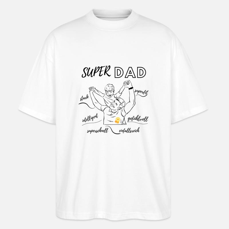 Super Dad - Stanley/Stella Oversized Unisex Bio T-Shirt Blaster 2.0 - Weiß