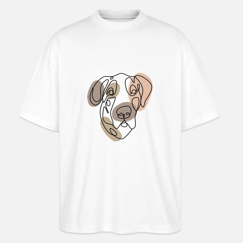 GREAT DANE, einzeilig retro - Stanley/Stella Oversized Unisex Bio T-Shirt Blaster 2.0 - Weiß
