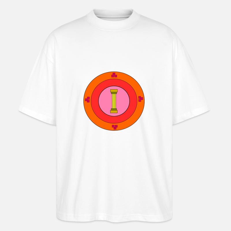 Emblem mit Säule - Stanley/Stella Oversized Unisex Bio T-Shirt Blaster 2.0 - Weiß