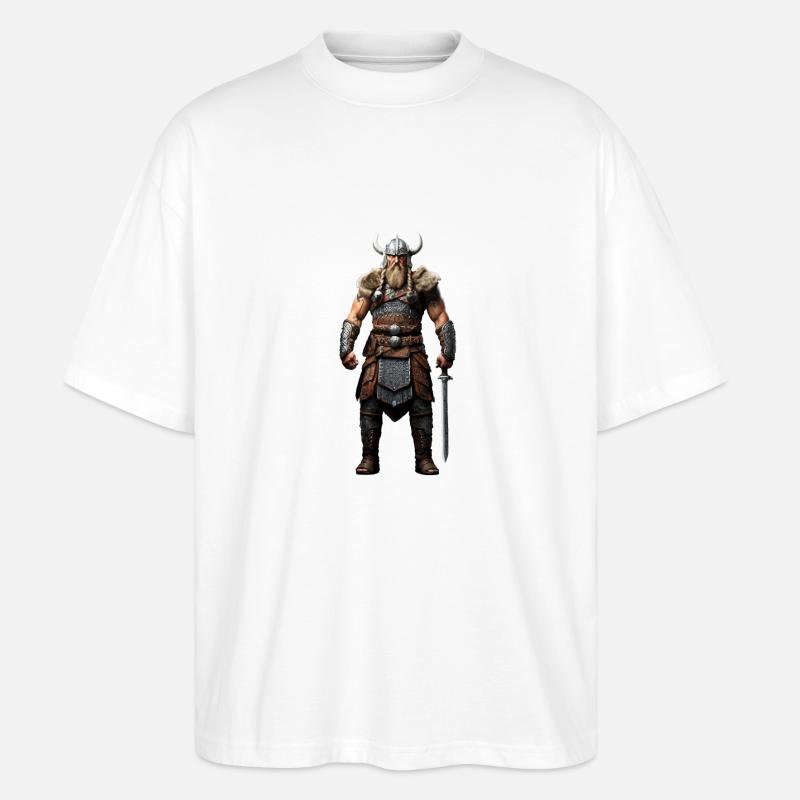 Wikinger Krieger Walhalla - Stanley/Stella Oversized Unisex Bio T-Shirt Blaster 2.0 - Weiß