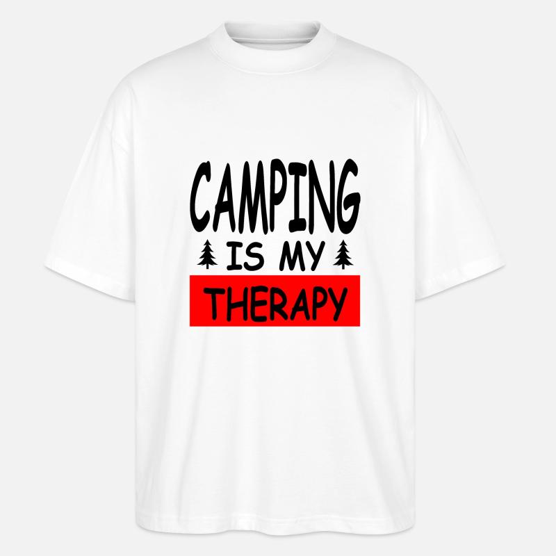 Camping - Stanley/Stella Oversized Unisex Bio T-Shirt Blaster 2.0 - Weiß