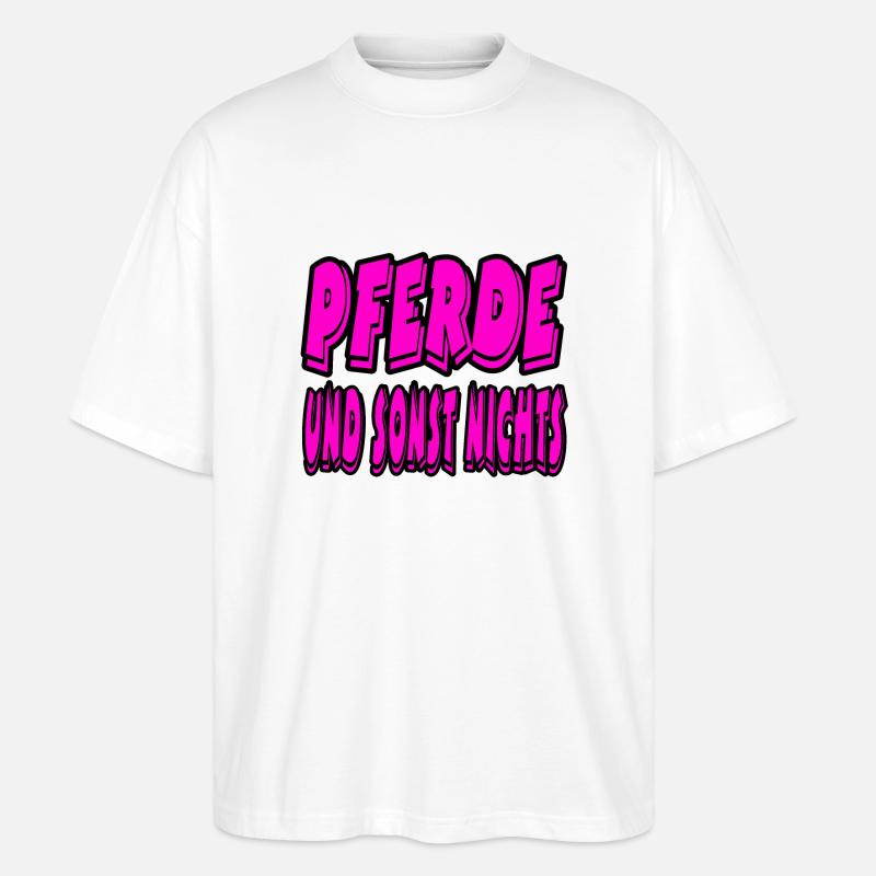 Pferde - Stanley/Stella Oversized Unisex Bio T-Shirt Blaster 2.0 - Weiß