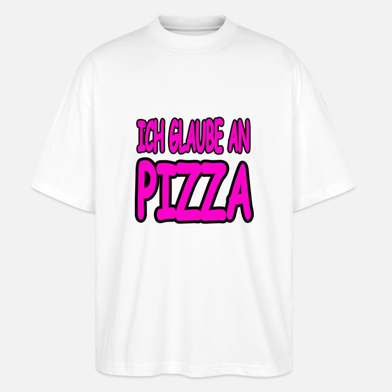 Pizza - Stanley/Stella Oversized Unisex Bio T-Shirt Blaster 2.0 - Weiß