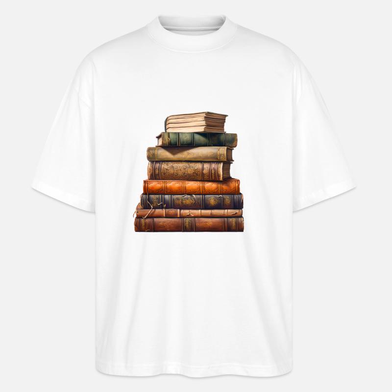 Learning and Understanding Through Books - Stanley/Stella Oversized Unisex Organic T-shirt Blaster 2.0 - white