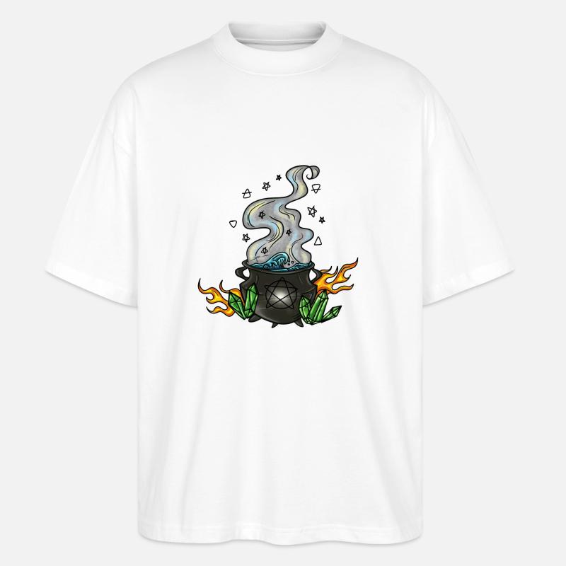 Der vier Elemente Kessel - Stanley/Stella Oversized Unisex Bio T-Shirt Blaster 2.0 - Weiß