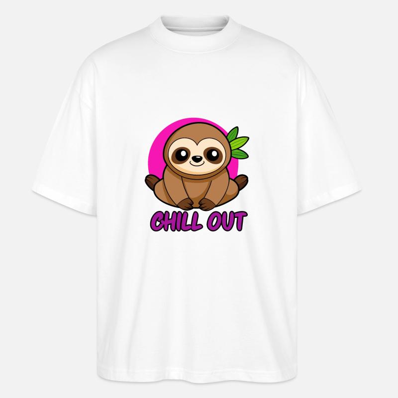 FAULTIER. CHILL DOCH - Stanley/Stella Oversized Unisex Bio T-Shirt Blaster 2.0 - Weiß
